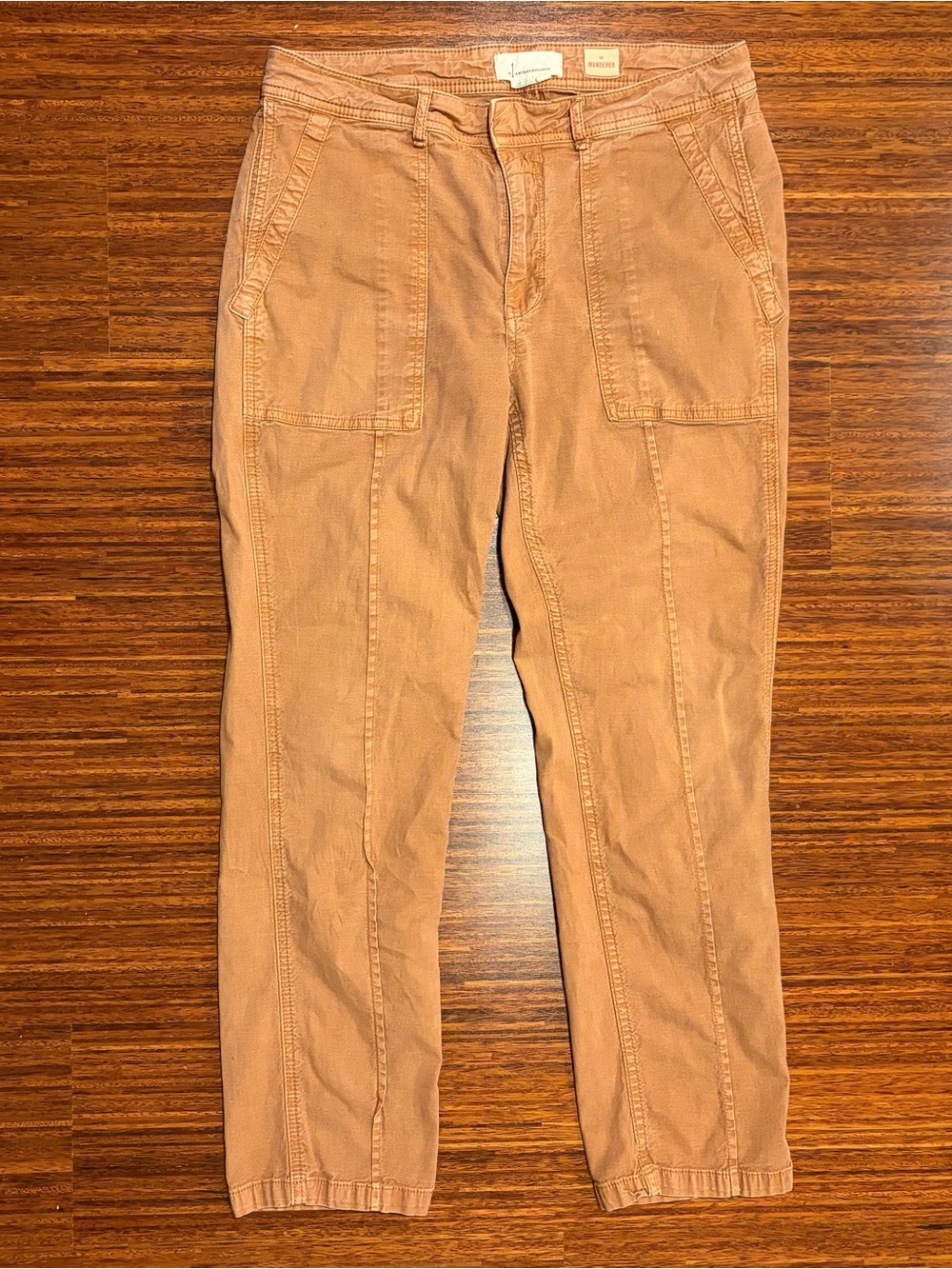 Anthropologie The Wanderer Utility Pants Size 30 Rust Clay Ankle Boho Cargo